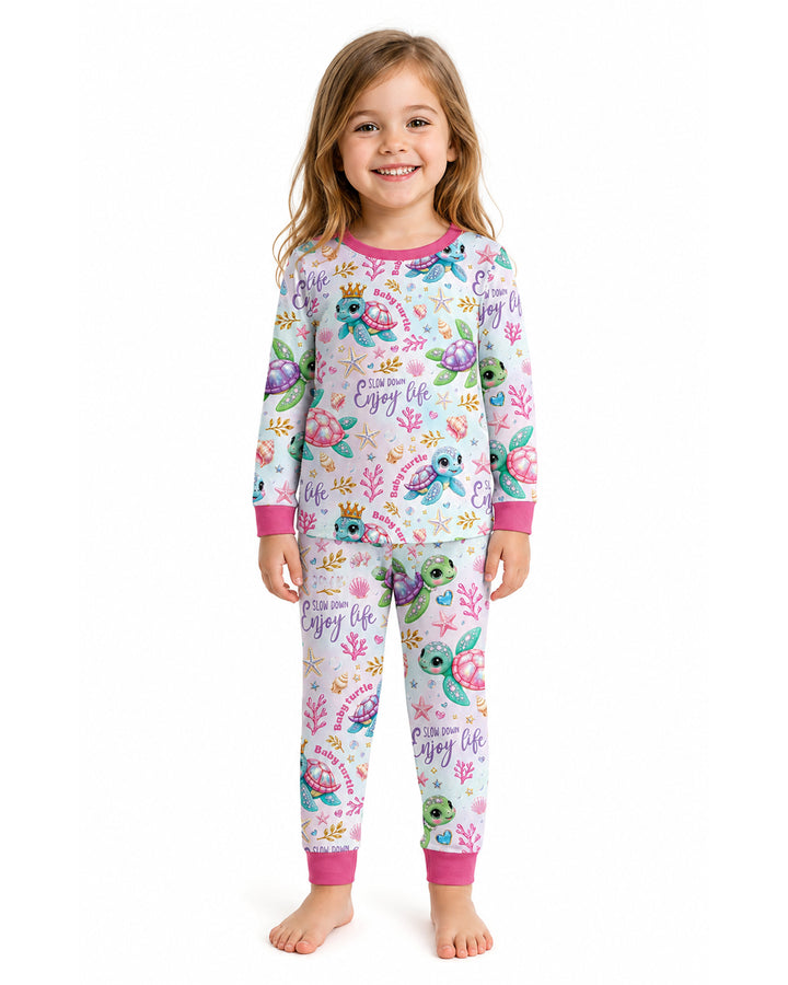 Baby Turtle Bamboo Two Piece Long Sleeve Pajama Set