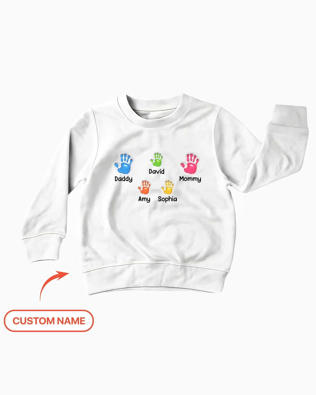 First Mother Day - Handprints Bamboo Crewneck Sweatshirt
