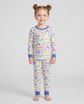 Axolotl Rainbow Bamboo Two Piece Long Sleeve Pajama Set