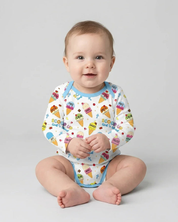Ice Cream Summer Christian  Bamboo Bodysuit