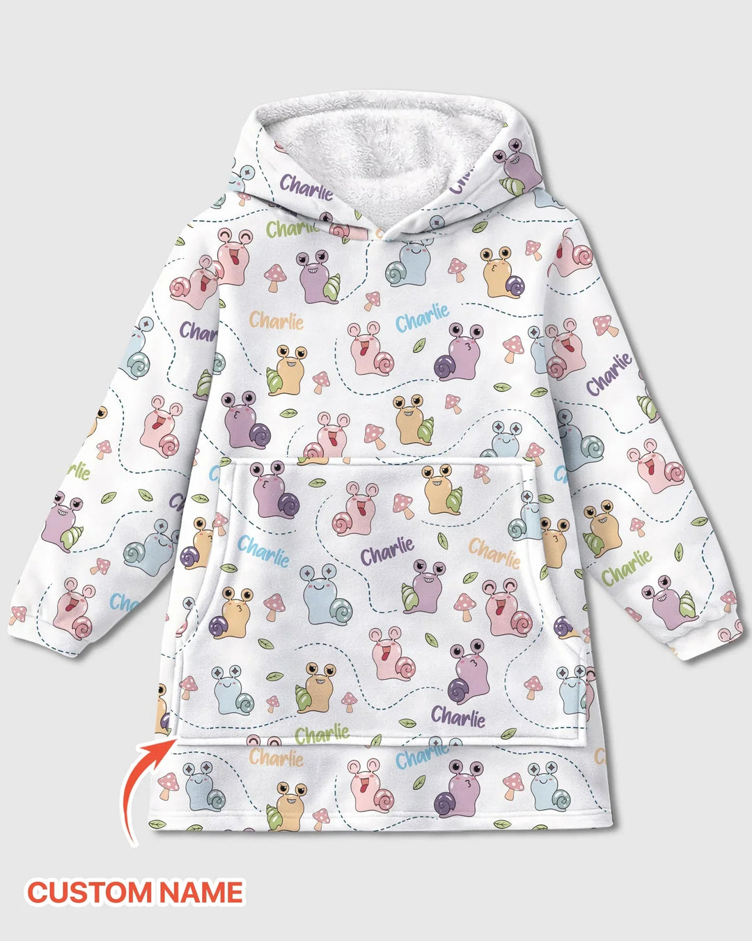 Custom Name Snailed it! Bamboo Blanket Hoodie