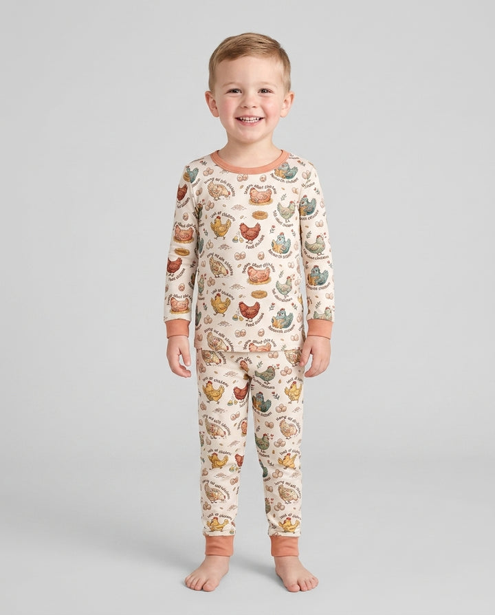 Template Bamboo Two Piece Long Sleeve Pyjamas Set