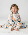 Monsters Fun Pastels Hand Painted Cute Bamboo Blanket