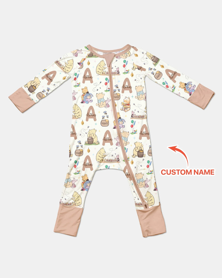 Honey Bear Monogram Bamboo Convertible Zippy