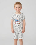 All Colorable Happy 250 America I love USA Bamboo Two Piece Short Sleeve Shorts Pajama Set