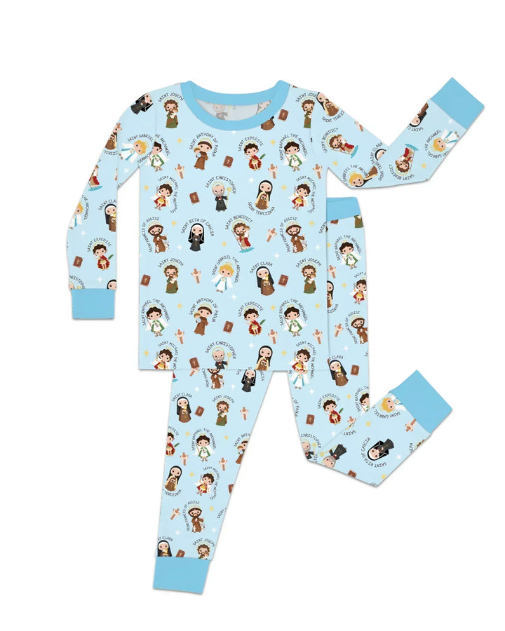 Saints in the Clouds Bamboo Two Piece Long Sleeve Pajama Set