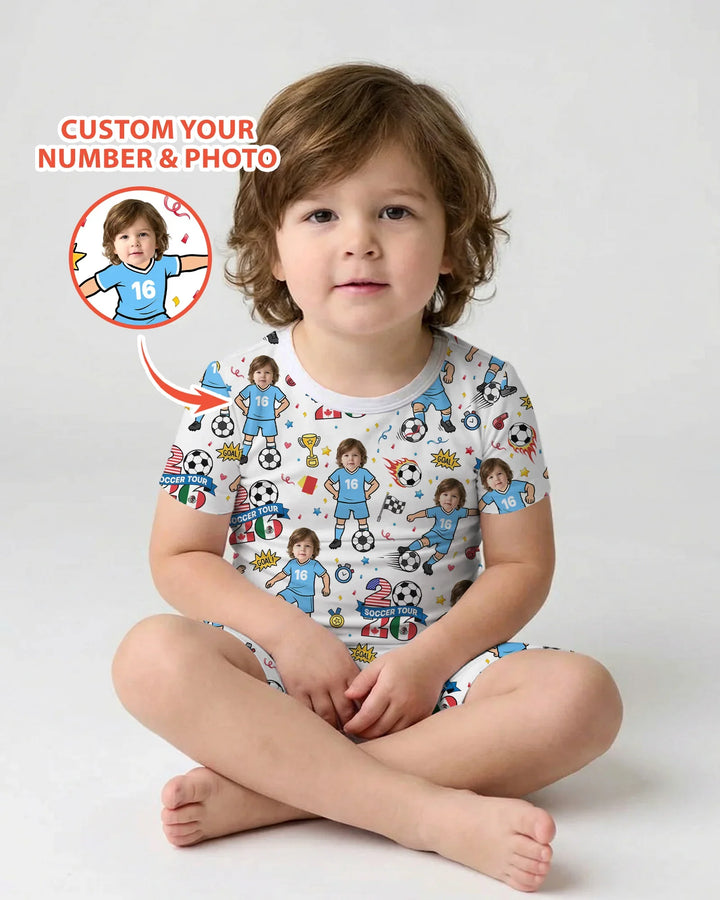 Soccer Tour 2026 Best Player Bamboo Two Piece Short Sleeve Shorts Pajama Set