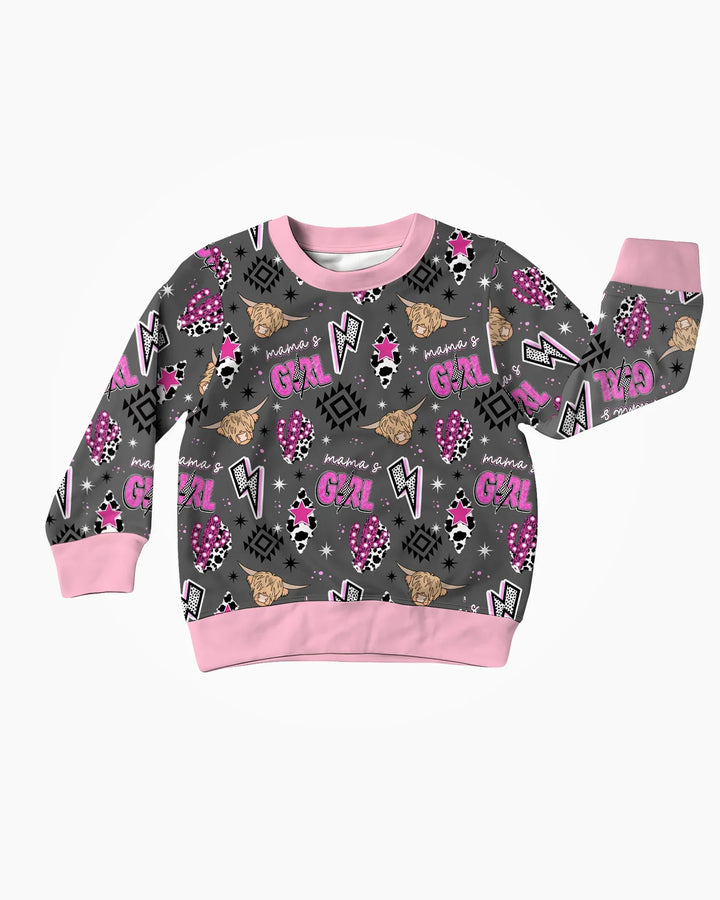 Western Mama & Me Matching Bamboo Crewneck Sweatshirt