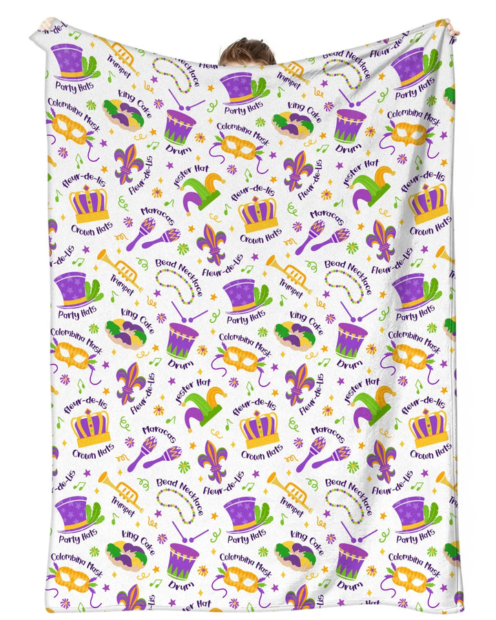 Mardi Gras Family Matching Bamboo Blanket
