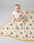 Bee Kind Custom Name Bamboo Blanket