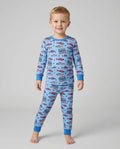 Stars and Stripes Fish Bamboo Two Piece Long Sleeve Pajama Set