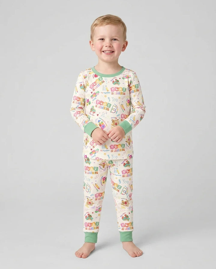Play and Learn Bamboo Two Piece Long Sleeve Pajama Set