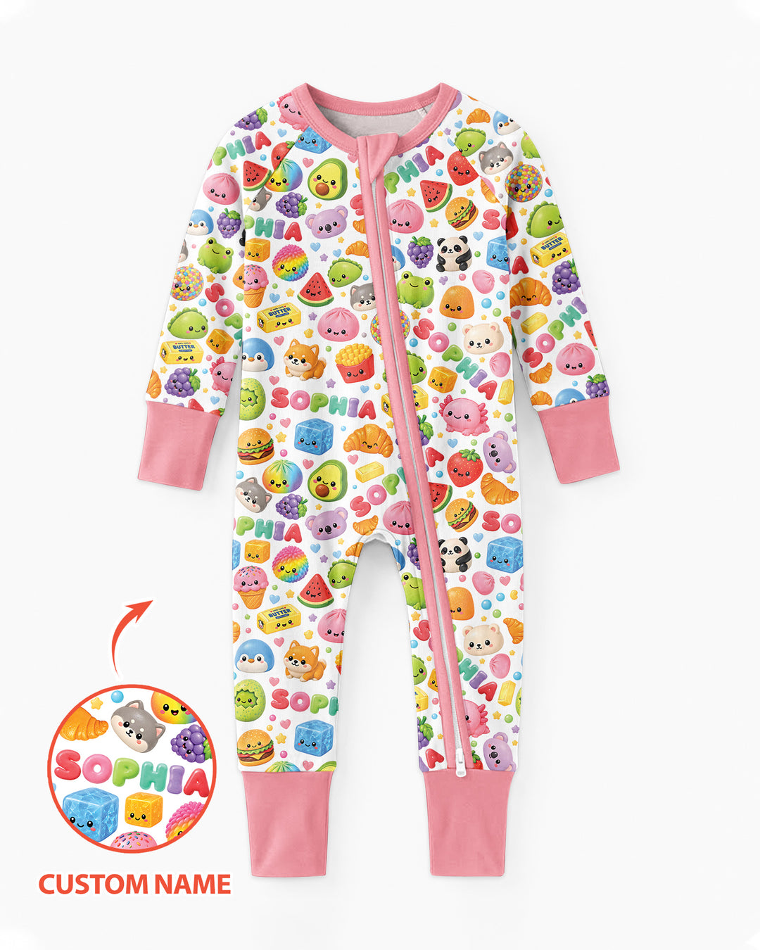 Just A Girl Who Loves Squishies Custom Name Bamboo Convertible Zippy