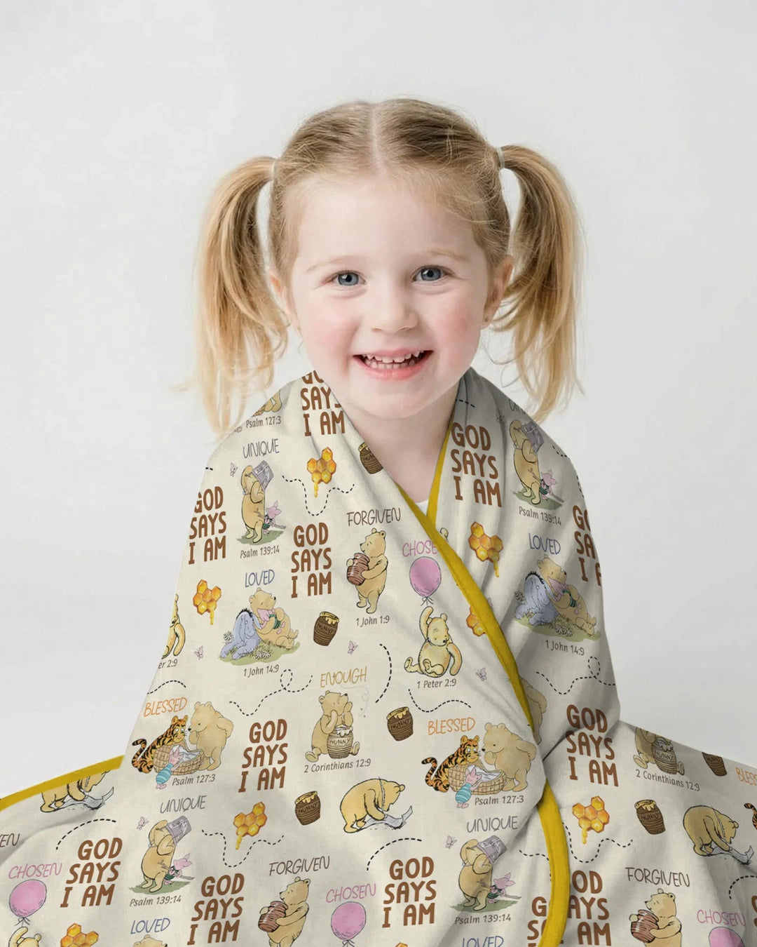 God Says I Am Little Blessings Bamboo Blanket