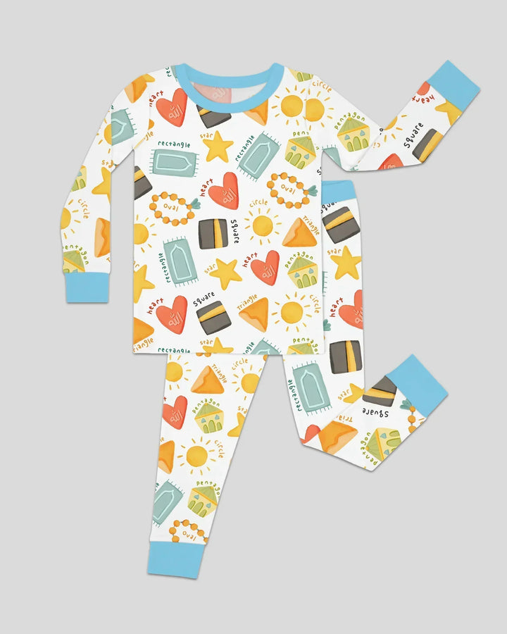 Islamic Shapes Bamboo Two Piece Long Sleeve Pajama Set