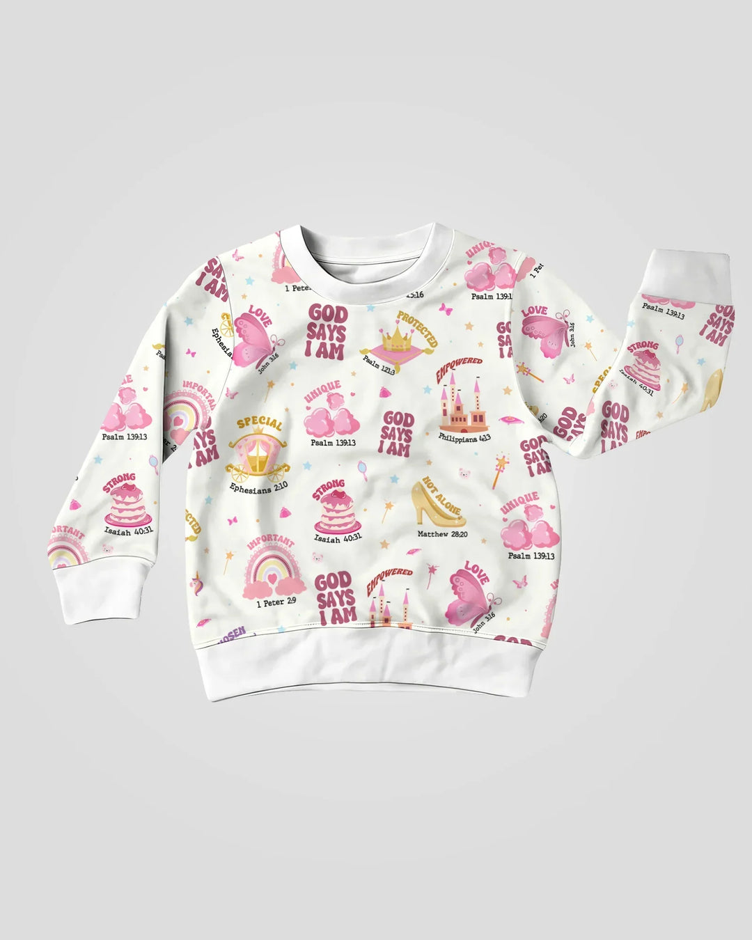 God Says I Am Girl Bamboo Crewneck Sweatshirt