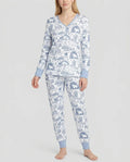 Toile Cats Bamboo Women Pajama Set