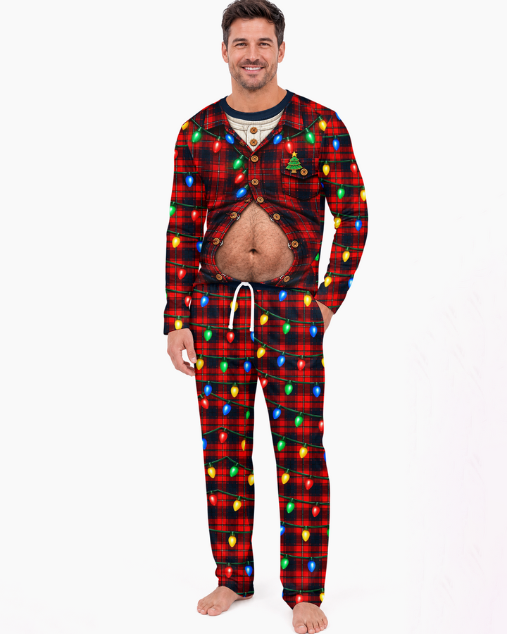 Personalized Funny Christmas Bamboo Men's Pajama Set