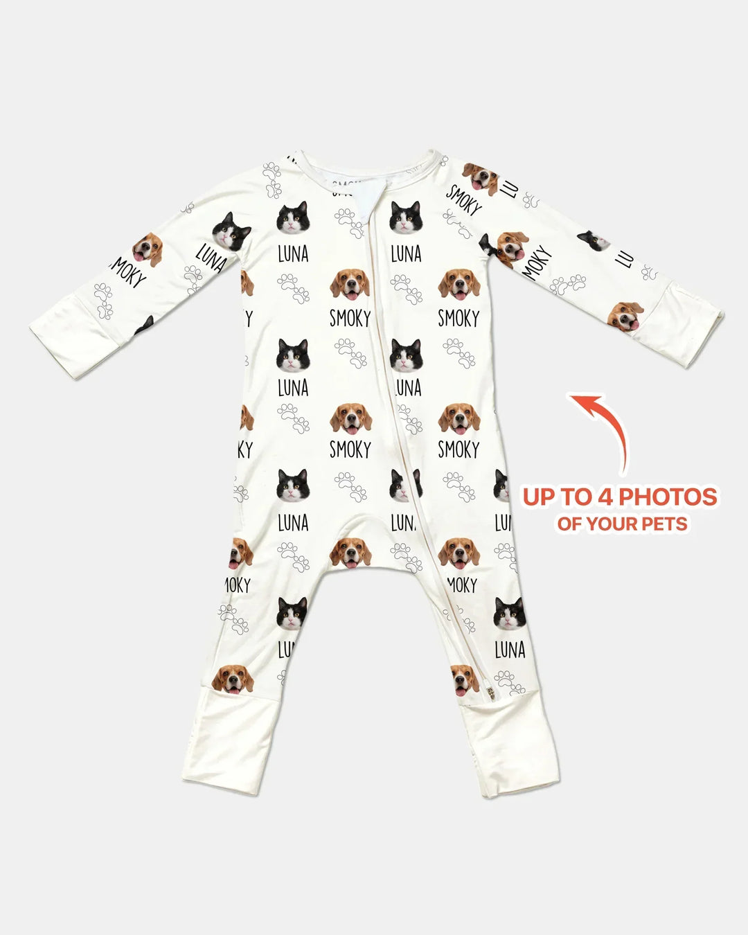Custom Name and Pet Photos Bamboo Convertible Zippy