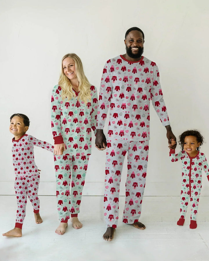 Dachshund Is My Valentine Bamboo Men's Pajama Set