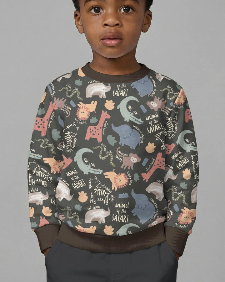Funny African Animals Bamboo Crewneck Sweatshirt