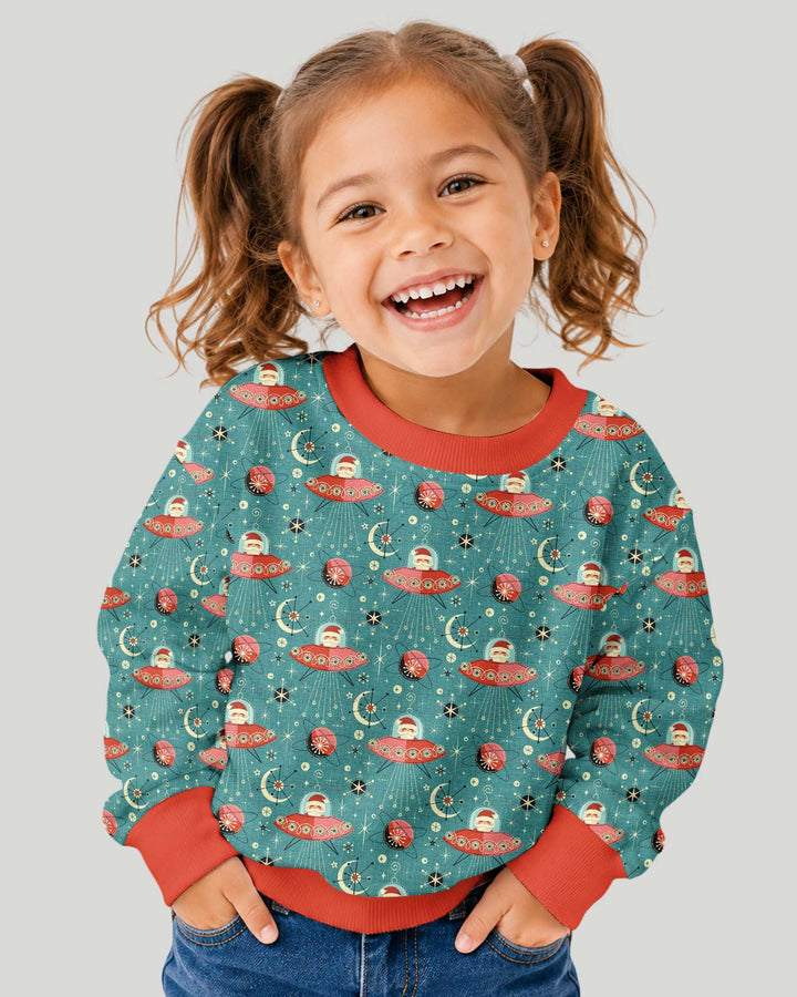 Atomic Santas in Space Bamboo Crewneck Sweatshirt