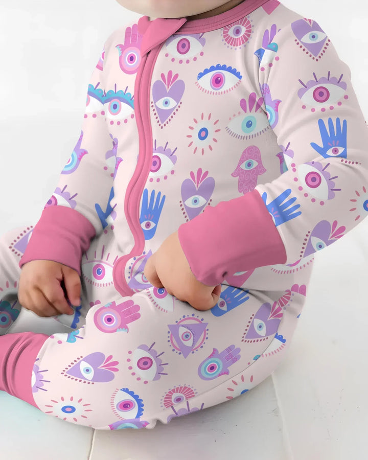 Hamsa Heart Guardians Family Matching Bamboo Convertible Zippy