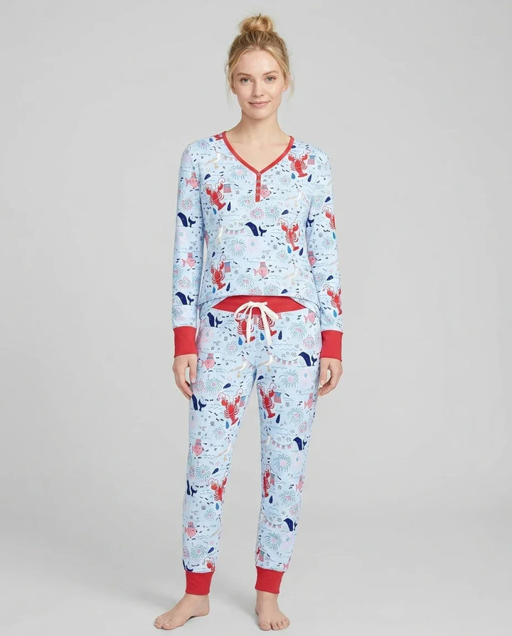 250 Summers Strong Matching Family Bamboo Women Pajama Set