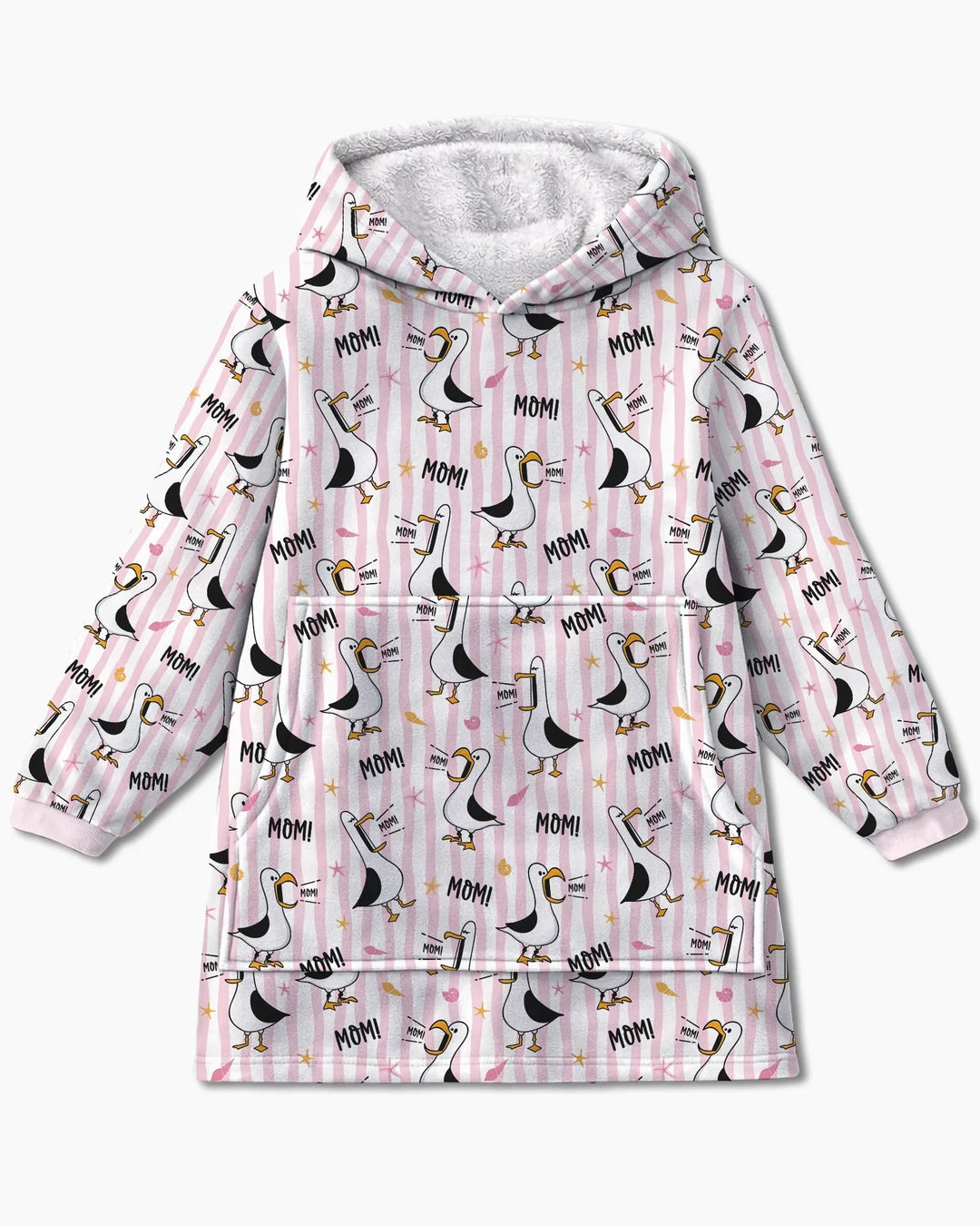 Seagull mom Mom MOM Wearable Bamboo Blanket Hoodie