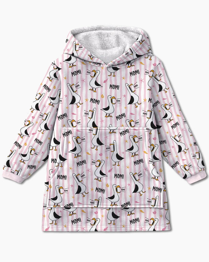 Seagull mom Mom MOM Wearable Bamboo Blanket Hoodie
