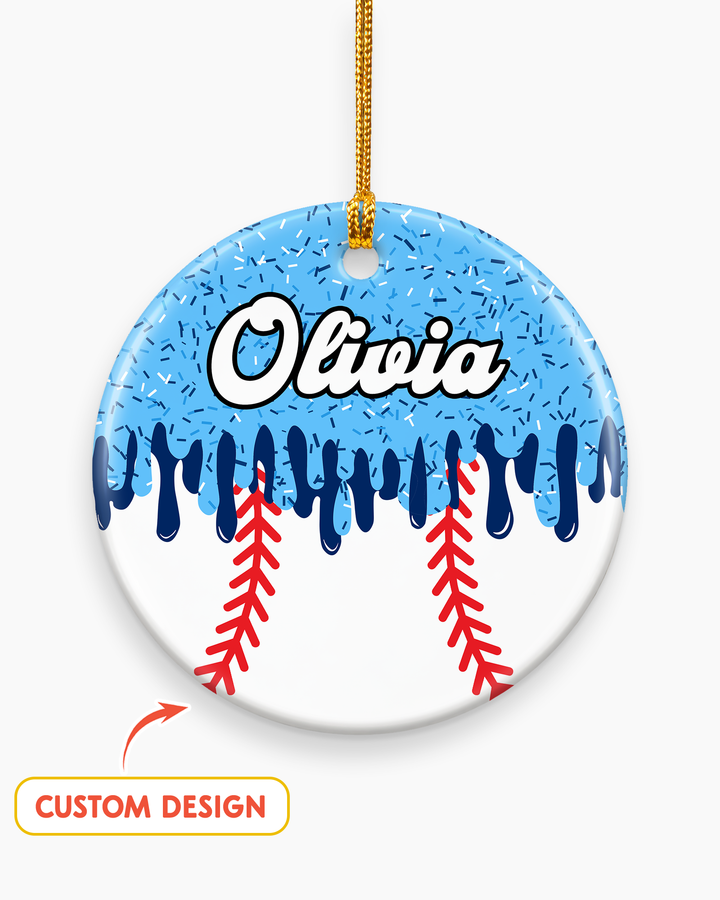 Icecream Drip Scale Ceramic Ornament
