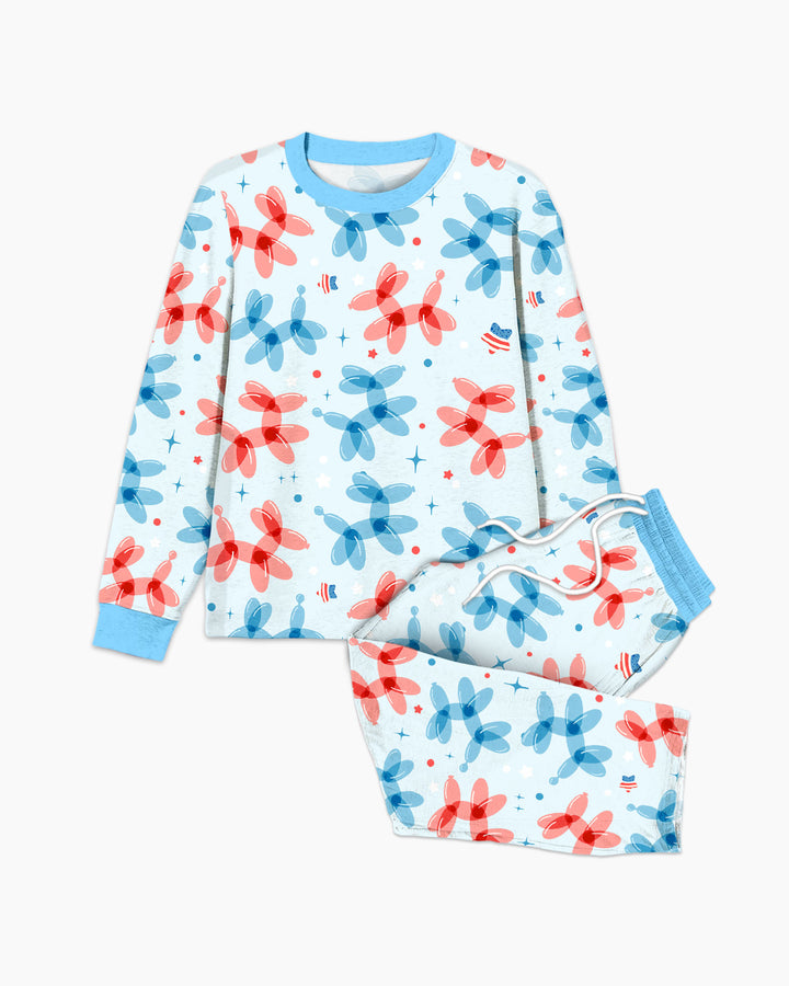 American Balloon Dog Party Bamboo Men's Pajama Set