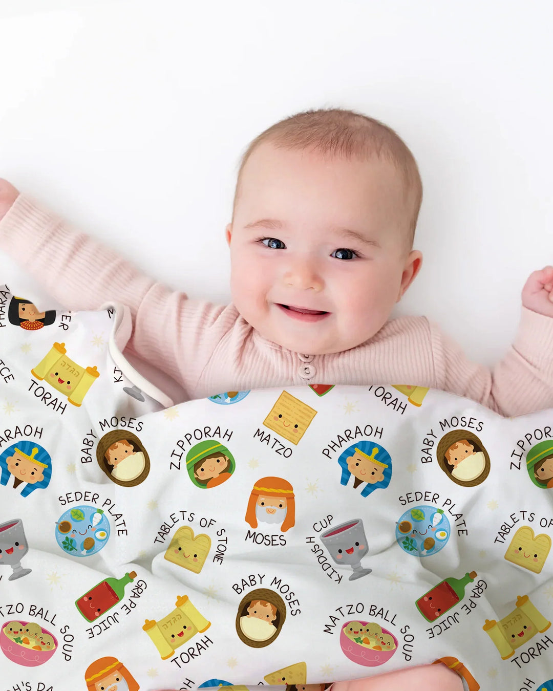 Cute Passover Characters Bamboo Blanket