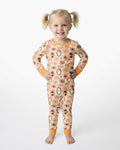 Cute Vintage Magical Cottage Style Halloween Bamboo Two Piece Long Sleeve Pajama Set