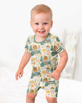 Lake View Camping Bamboo Two Piece Short Sleeve Shorts Pajama Set