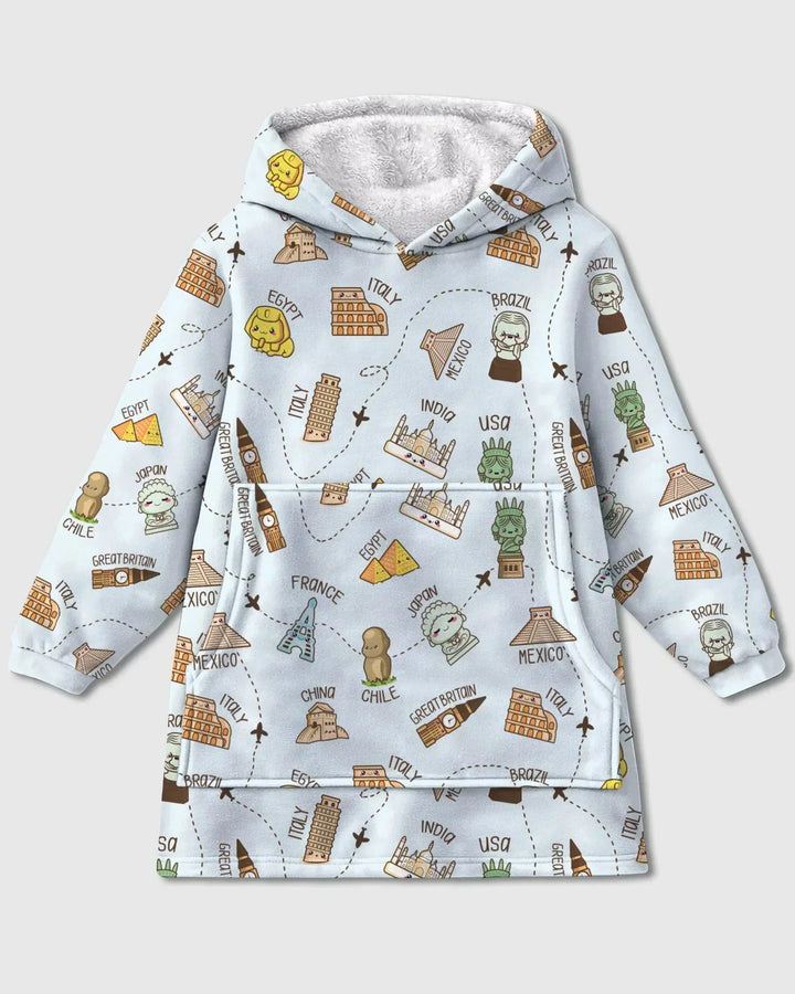 Kawaii World Tour Wearable Bamboo Blanket Hoodie