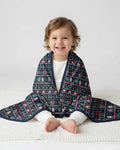 Vintage Nordic Christmas Bamboo Blanket