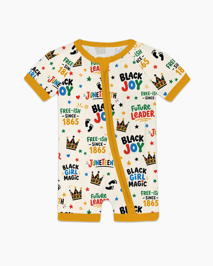 Juneteenth Black Girl Magic Bamboo Shorty Zippy
