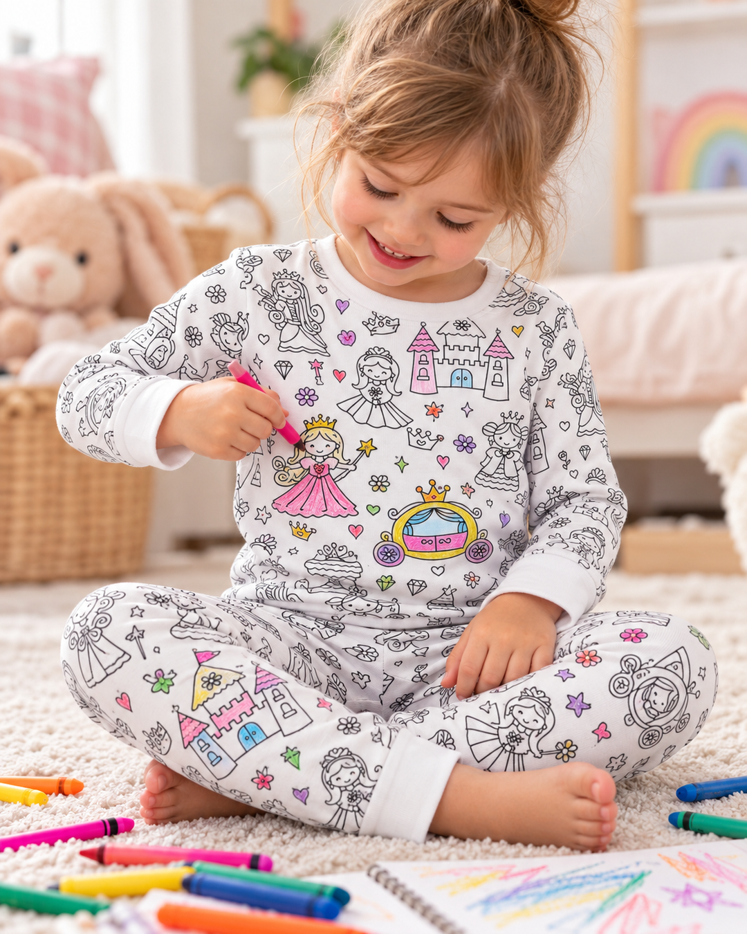 Sweet Dream Colorable Bamboo Two Piece Pyjamas Set
