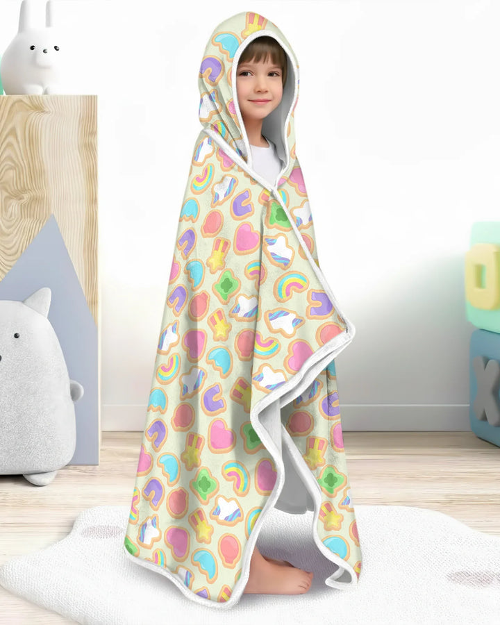 Lucky Marshmallow Cookies Bamboo Wearable Hooded Blanket