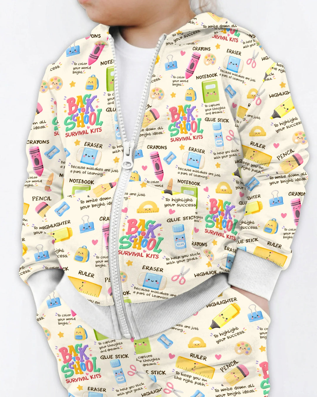 Back To School Survival Kit Bamboo Zip Hoodie