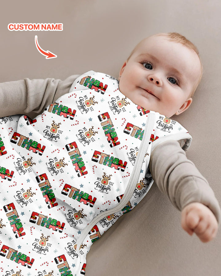Custom Name "My First Christmas 2026" - Bamboo Sleep Bag (G)