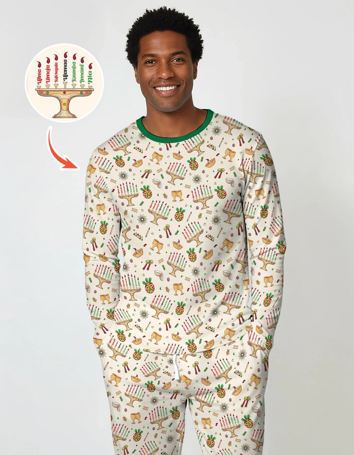 Happy Kwanzaa Bamboo Men's Pajama Set