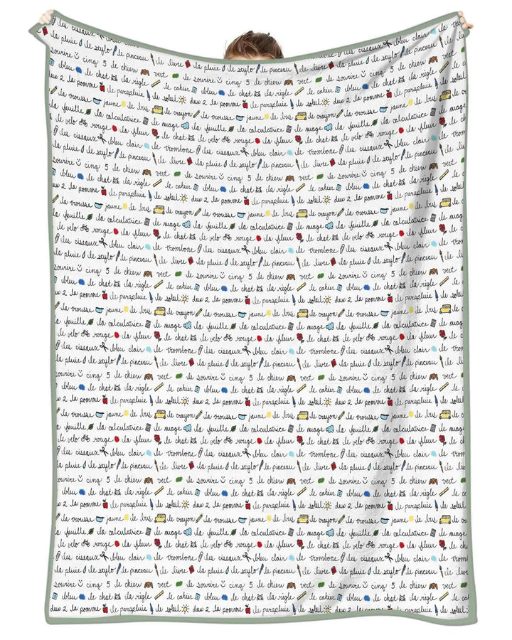 French Classroom Notes Bamboo Blanket