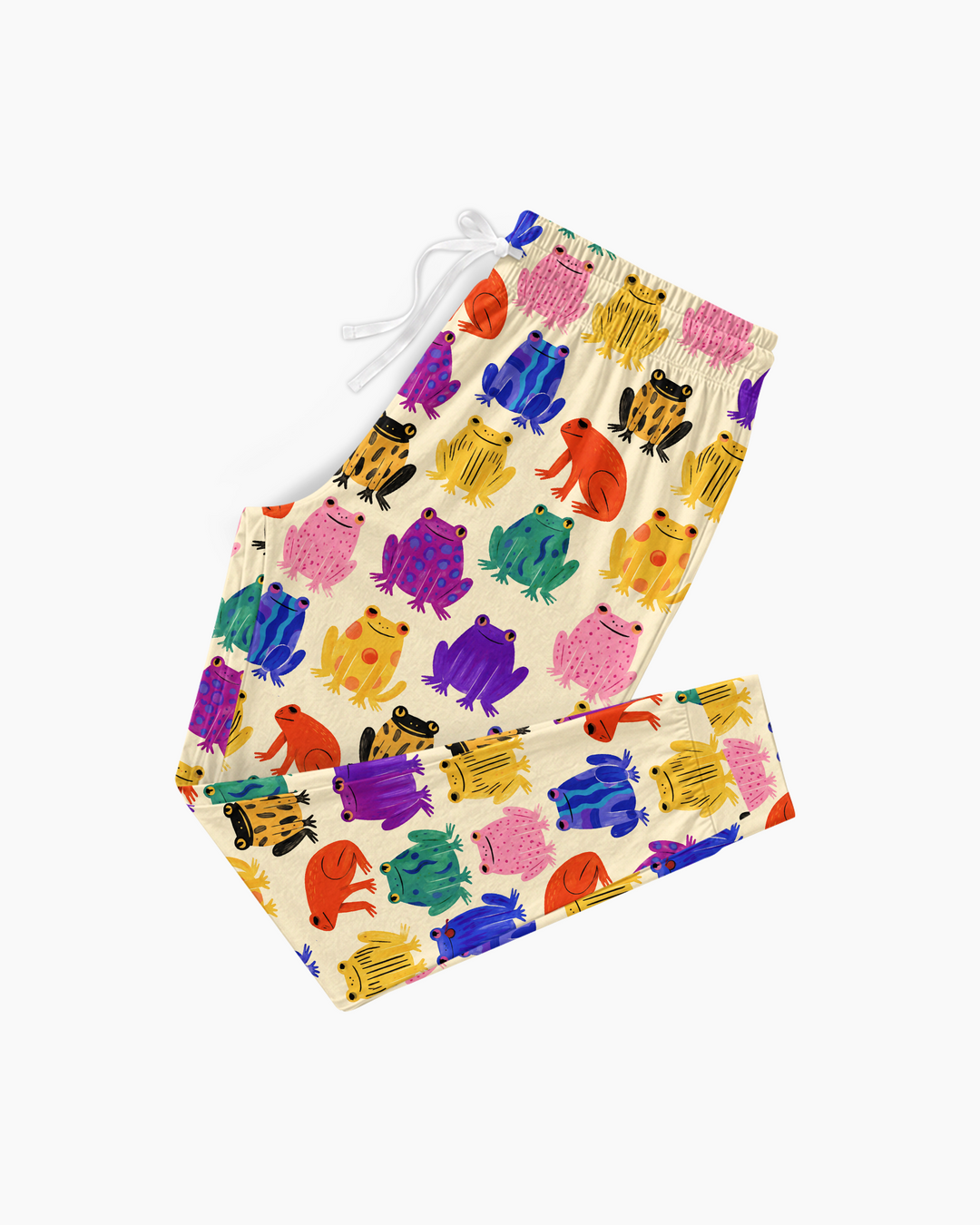 Rainbow Frog Parade Bamboo Women Pajama Set