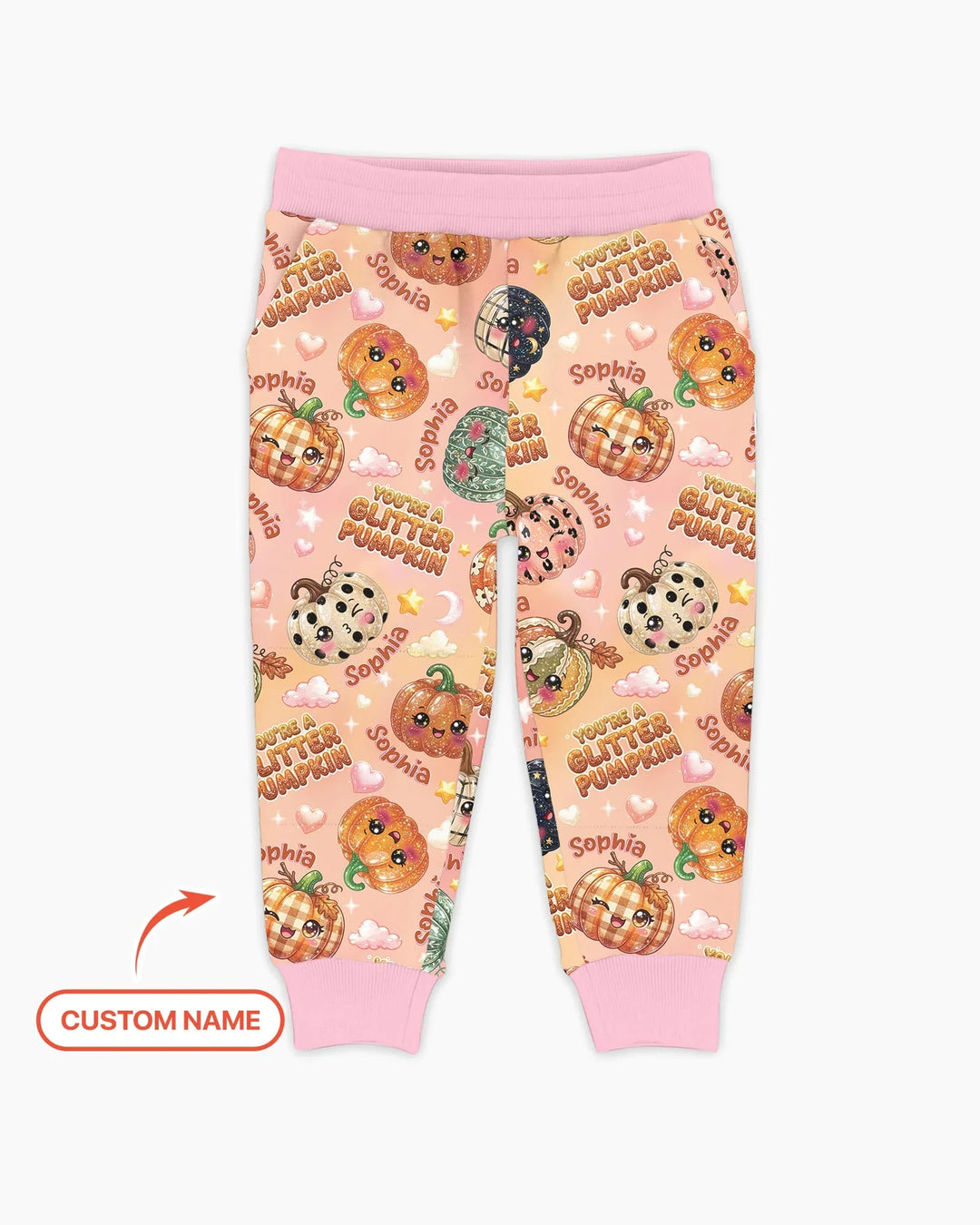 Custom Name You're A Glitter Pumpkin Bamboo Jogger