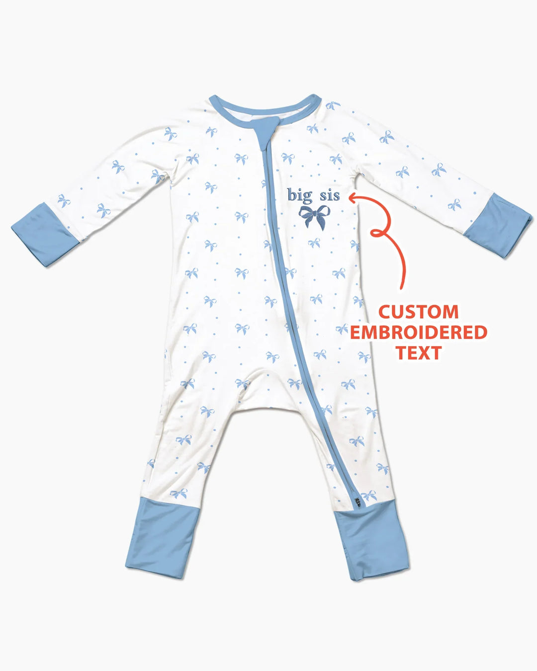 Custom Embroidered Name Mommy and Girls Matching Bamboo Convertible Zippy