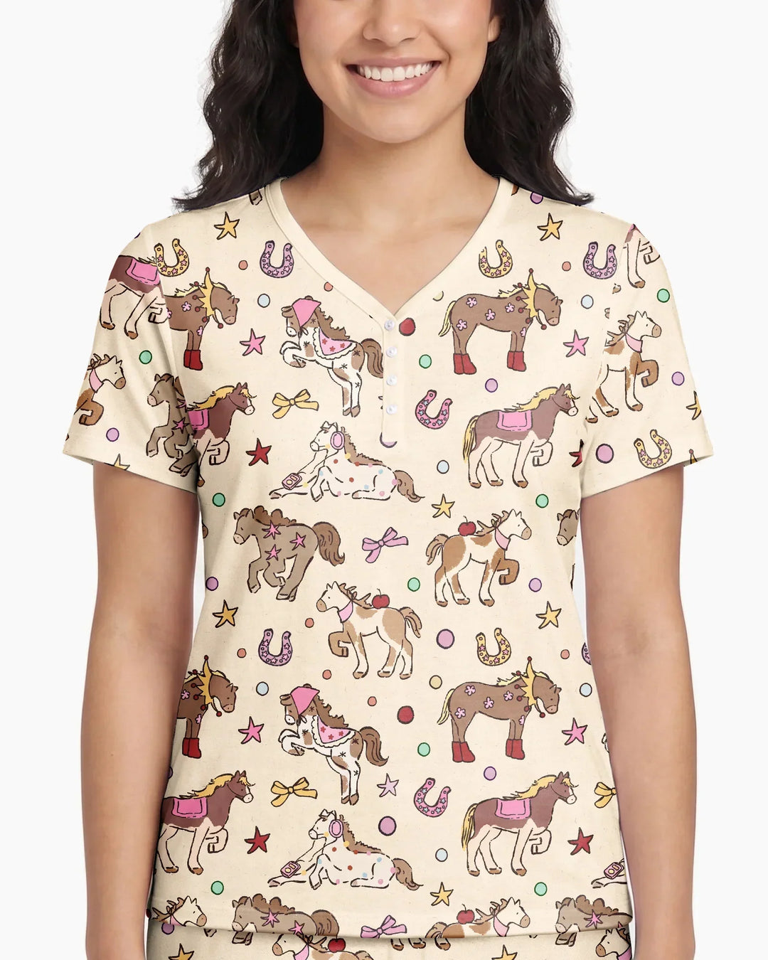 Lil' Buckaroo Bamboo Women Short Sleeve Short Pajama Set