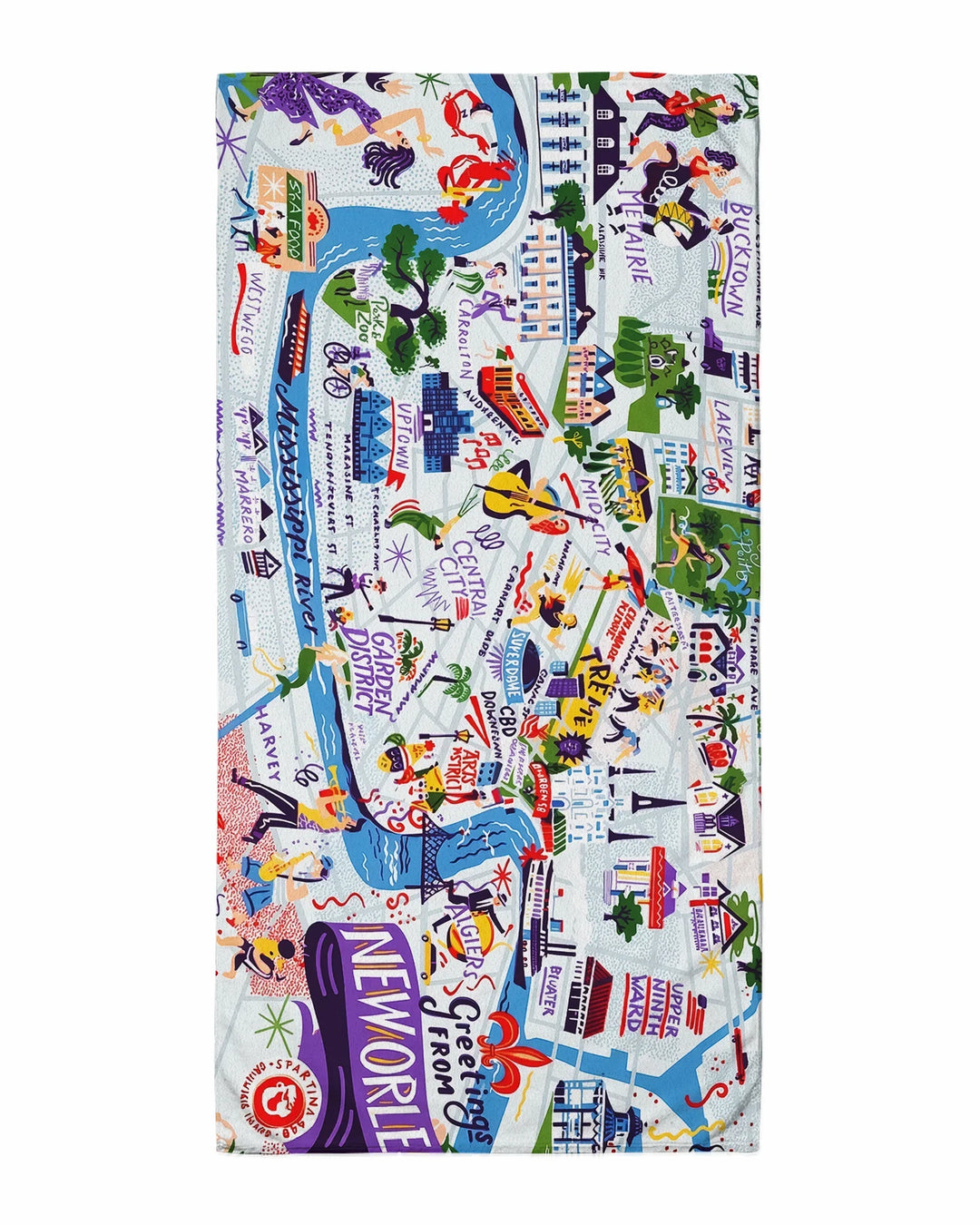 New Orleans Bamboo Beach Towel