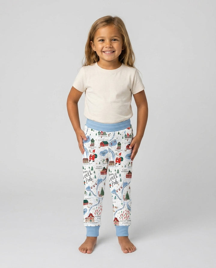 The North Pole Map Bamboo Jogger